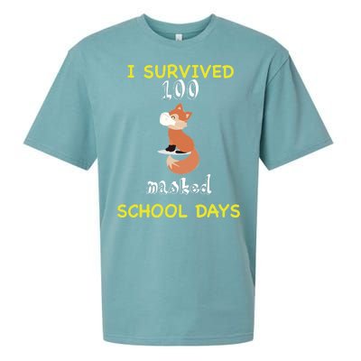 I Survived 100 Masked School Days Sueded Cloud Jersey T-Shirt