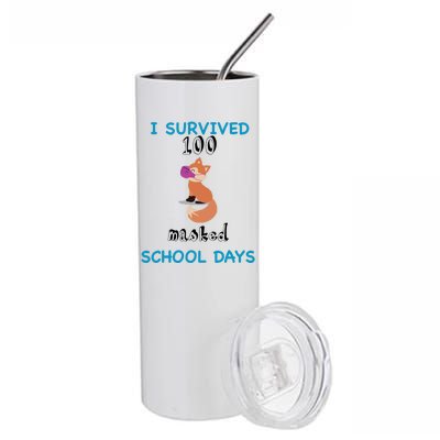 I Survived 100 Masked School Days  Stainless Steel Tumbler