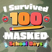 I Survived 100 Masked School Days Pandemic Learning Legacy Tie Dye Trucker Hat