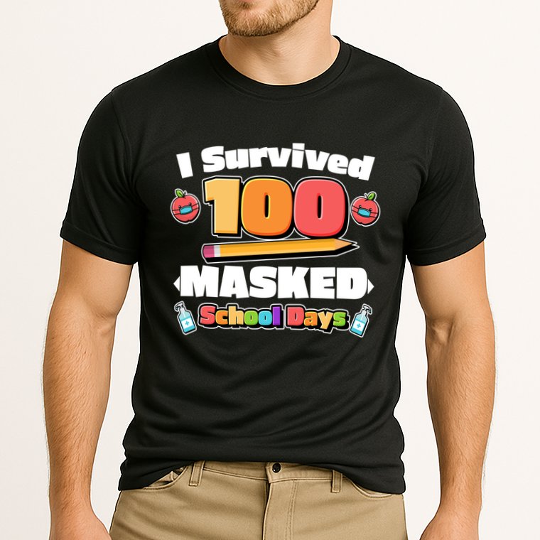 I Survived 100 Masked School Days Pandemic Learning Performance Shirt