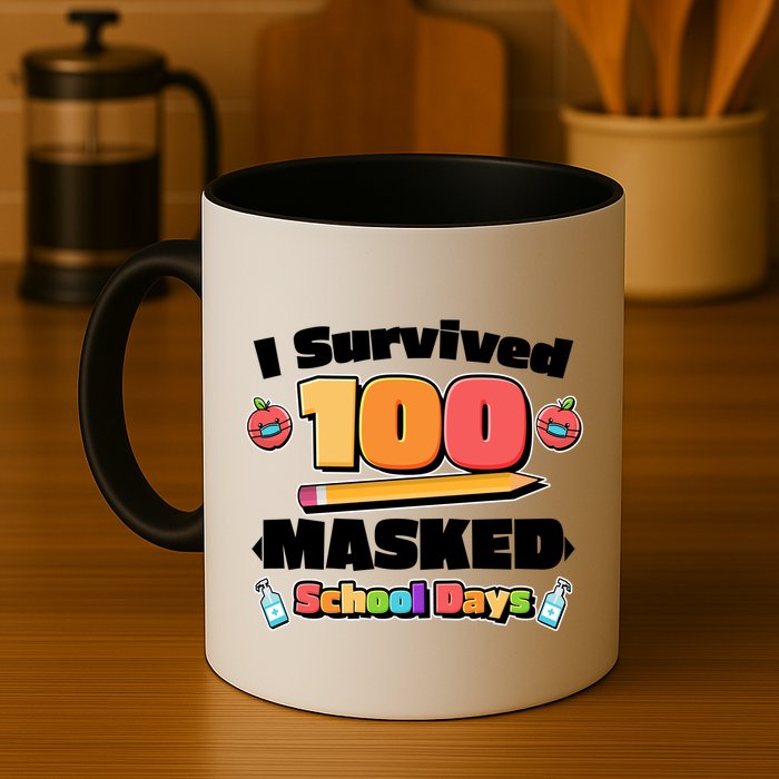 I Survived 100 Masked School Days Pandemic Learning Mug