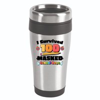 I Survived 100 Masked School Days Pandemic Learning 16oz Travel Tumbler
