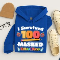 I Survived 100 Masked School Days Pandemic Learning Hoodie