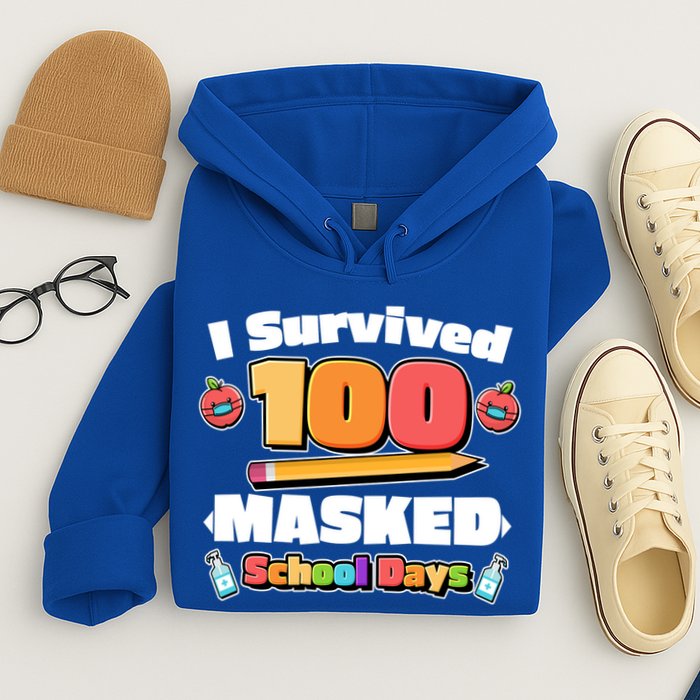 I Survived 100 Masked School Days Pandemic Learning Hoodie
