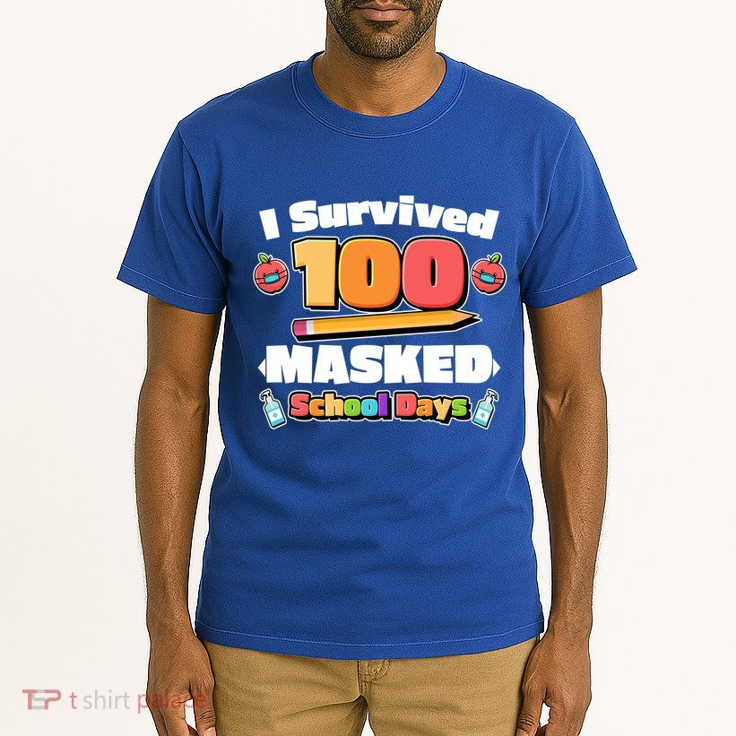 I Survived 100 Masked School Days Pandemic Learning Tall T-Shirt