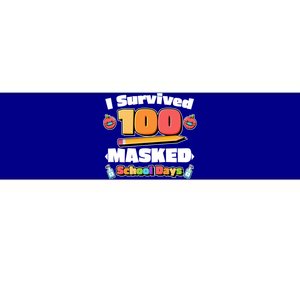 I Survived 100 Masked School Days Pandemic Learning Bumper Sticker