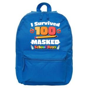 I Survived 100 Masked School Days Pandemic Learning 16 in Basic Backpack