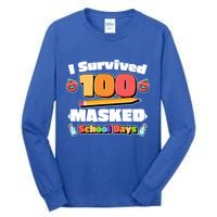 I Survived 100 Masked School Days Pandemic Learning Tall Long Sleeve T-Shirt