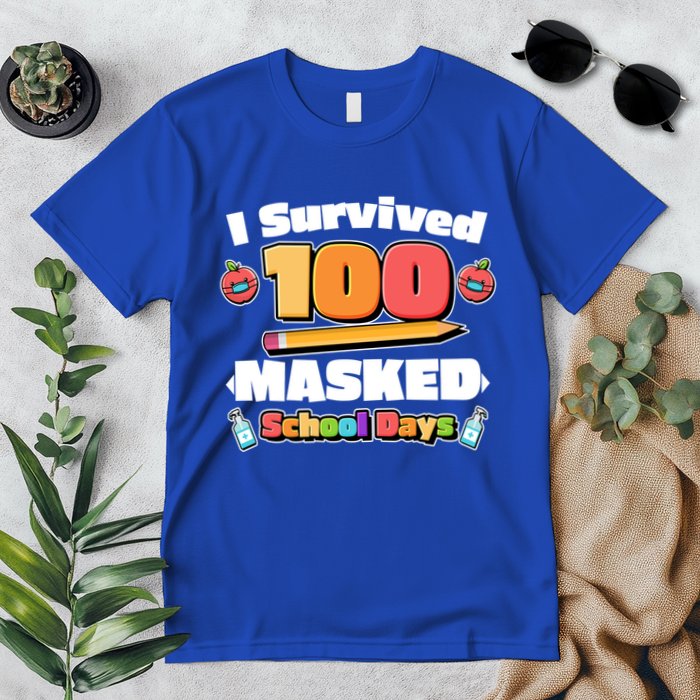 I Survived 100 Masked School Days Pandemic Learning Premium T-Shirt