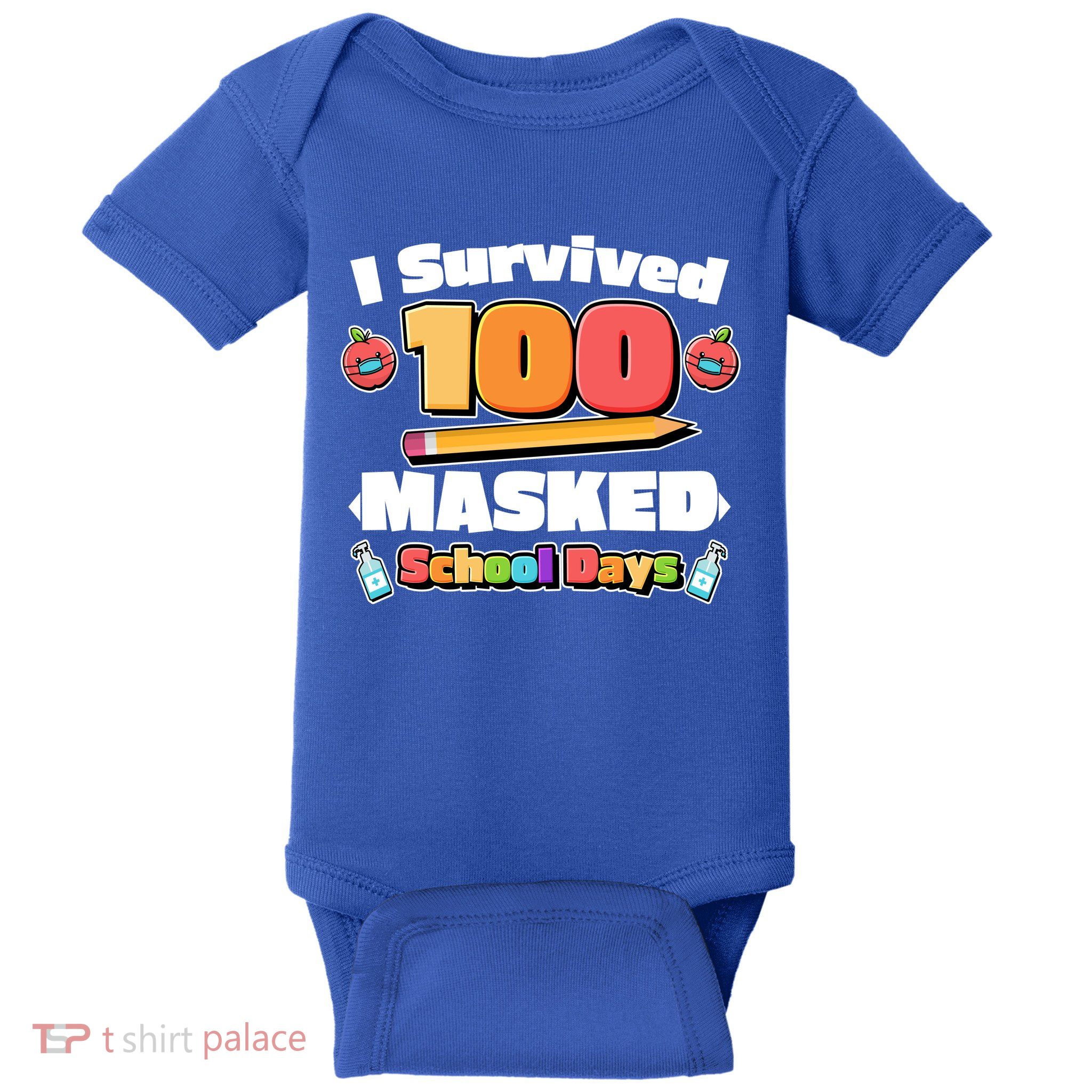 I Survived 100 Masked School Days Pandemic Learning Baby Bodysuit