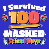 I Survived 100 Masked School Days Pandemic Learning Full Zip Hoodie