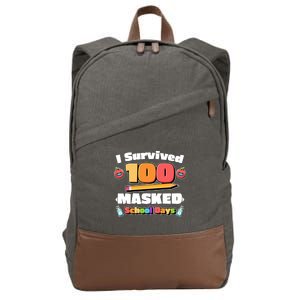 I Survived 100 Masked School Days Pandemic Learning Cotton Canvas Backpack