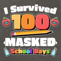 I Survived 100 Masked School Days Pandemic Learning Cotton Canvas Backpack