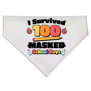 I Survived 100 Masked School Days Pandemic Learning USA-Made Doggie Bandana