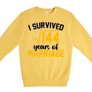 I Survived 144 Years Of Marriage Premium Crewneck Sweatshirt