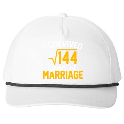 I Survived 144 Years Of Marriage Snapback Five-Panel Rope Hat