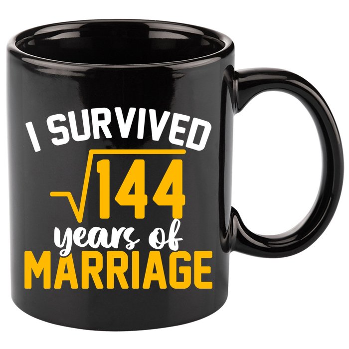 I Survived 144 Years Of Marriage 11oz C Handle Ceramic Mug