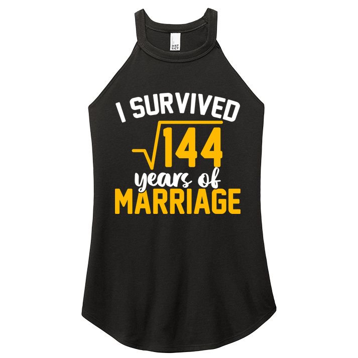 I Survived 144 Years Of Marriage Women's Perfect Tri Rocker Tank