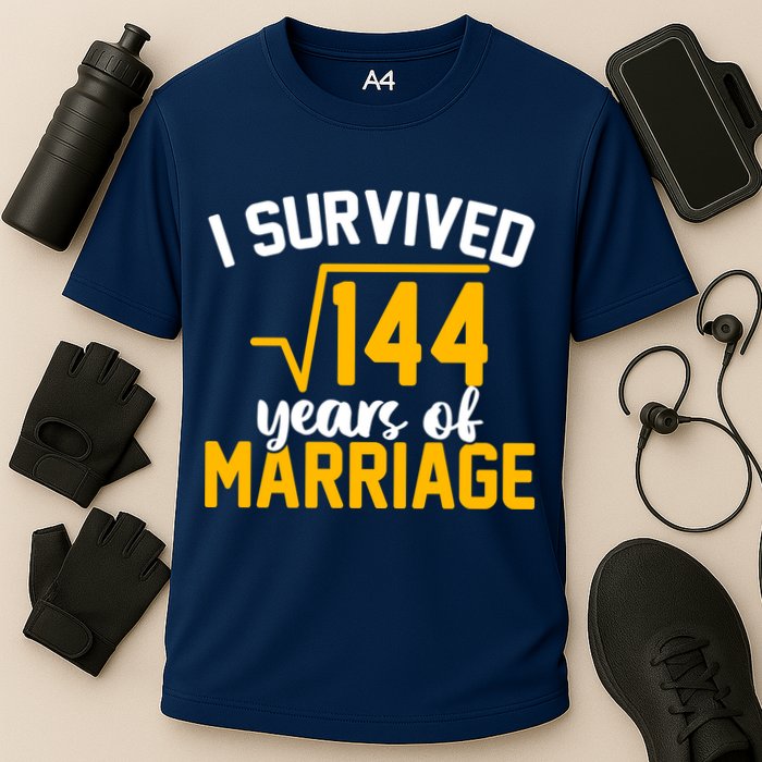 I Survived 144 Years Of Marriage Cooling Performance Crew T-Shirt