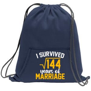 I Survived 144 Years Of Marriage Sweatshirt Cinch Pack Bag