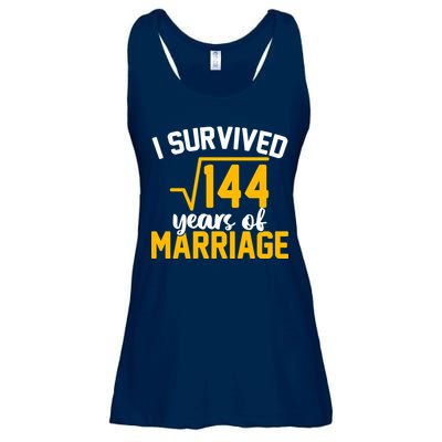 I Survived 144 Years Of Marriage Ladies Essential Flowy Tank