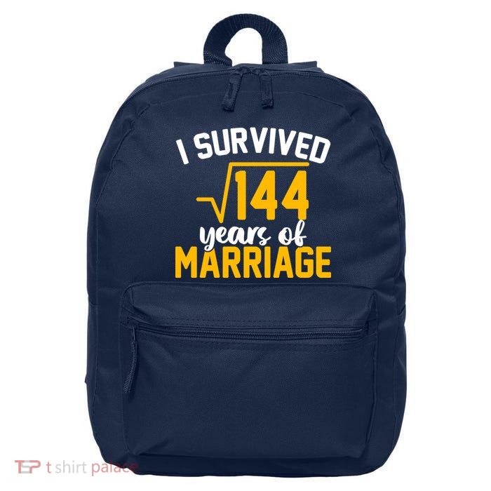 I Survived 144 Years Of Marriage 16 in Basic Backpack