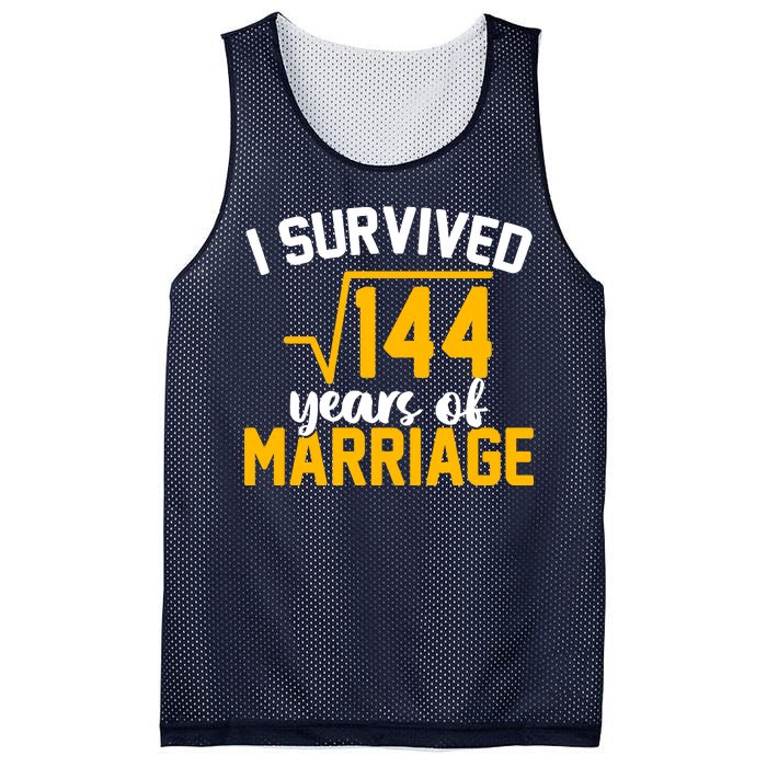 I Survived 144 Years Of Marriage Mesh Reversible Basketball Jersey Tank