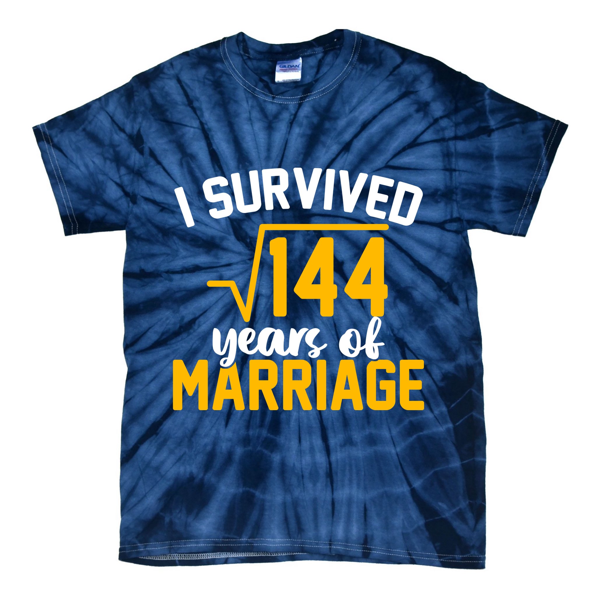 I Survived 144 Years Of Marriage Tie-Dye T-Shirt