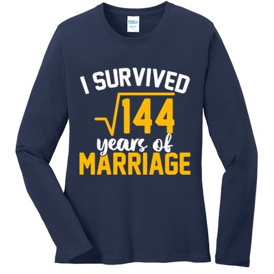 I Survived 144 Years Of Marriage Ladies Long Sleeve Shirt