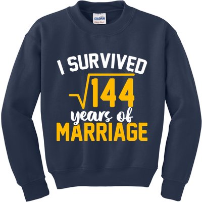 I Survived 144 Years Of Marriage Kids Sweatshirt
