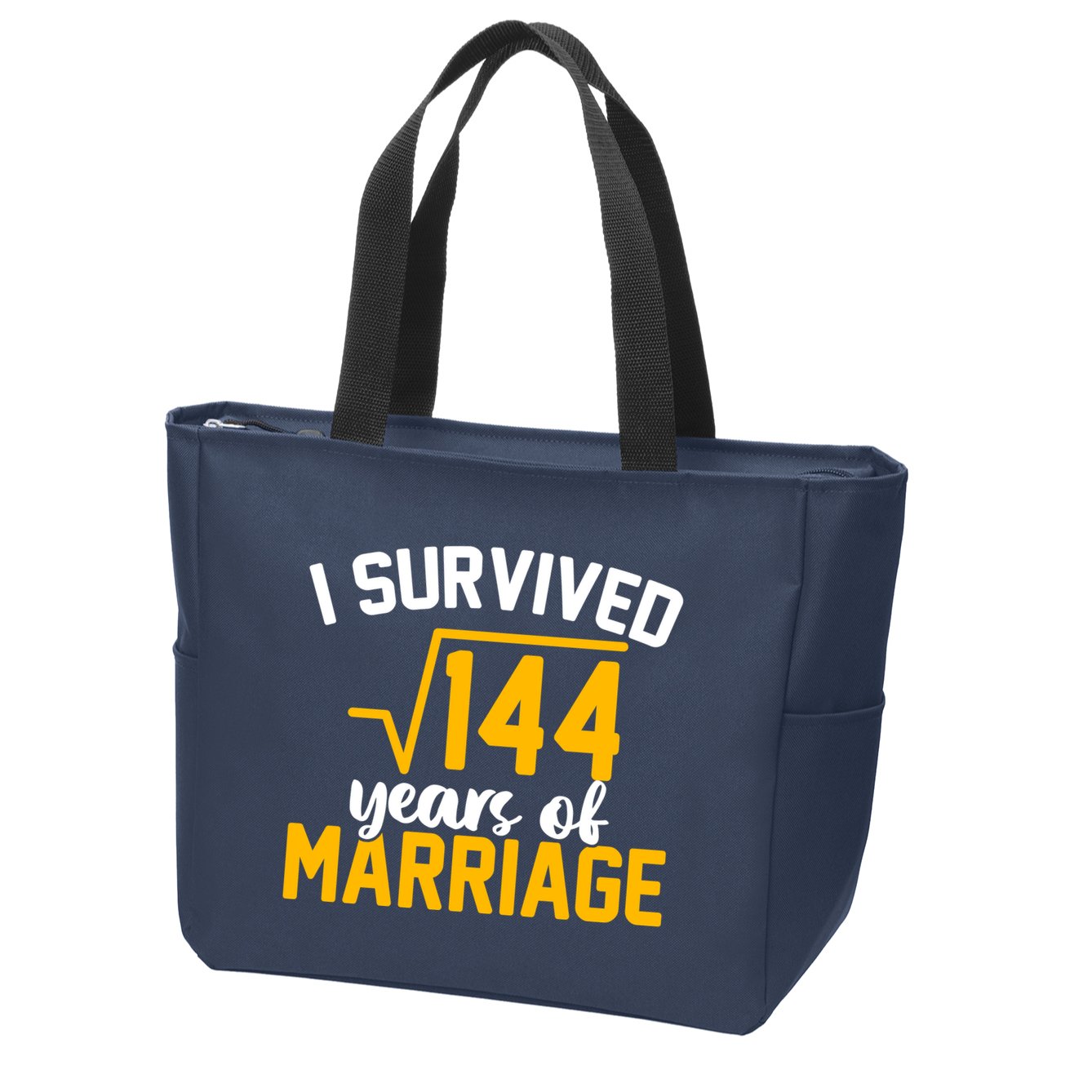 I Survived 144 Years Of Marriage Zip Tote Bag