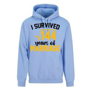 I Survived 144 Years Of Marriage Unisex Surf Hoodie