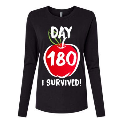 I Survived 180 Days Last Day Of School Womens Cotton Relaxed Long Sleeve T-Shirt