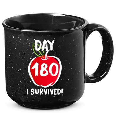 I Survived 180 Days Last Day Of School 15oz Campfire Ceramic Mug