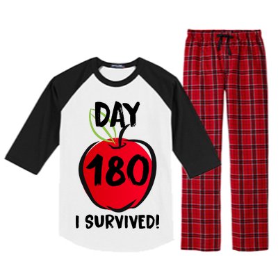 I Survived 180 Days Last Day Of School Raglan Sleeve Pajama Set