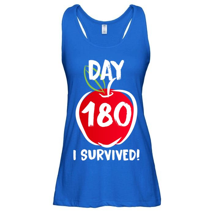 I Survived 180 Days Last Day Of School Ladies Essential Flowy Tank