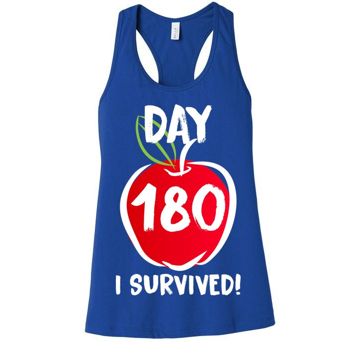 I Survived 180 Days Last Day Of School Women's Racerback Tank