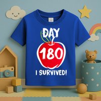 I Survived 180 Days Last Day Of School Toddler T-Shirt