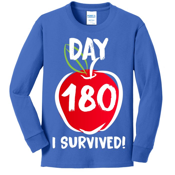 I Survived 180 Days Last Day Of School Kids Long Sleeve Shirt