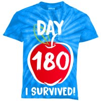 I Survived 180 Days Last Day Of School Kids Tie-Dye T-Shirt