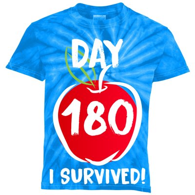 I Survived 180 Days Last Day Of School Kids Tie-Dye T-Shirt