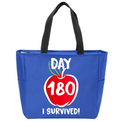 I Survived 180 Days Last Day Of School Zip Tote Bag