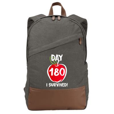 I Survived 180 Days Last Day Of School Cotton Canvas Backpack