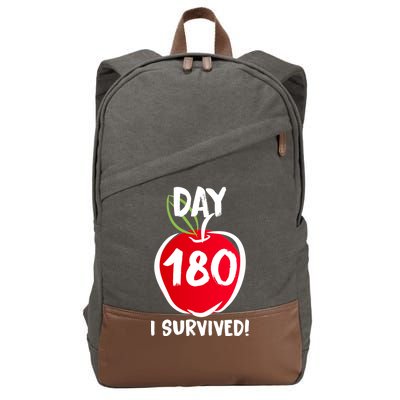 I Survived 180 Days Last Day Of School Cotton Canvas Backpack