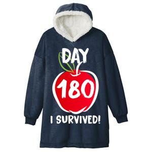 I Survived 180 Days Last Day Of School Hooded Wearable Blanket