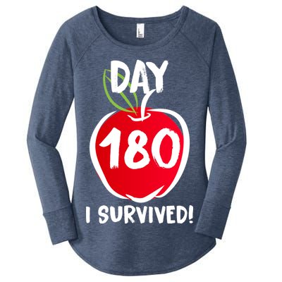 I Survived 180 Days Last Day Of School Women's Perfect Tri Tunic Long Sleeve Shirt