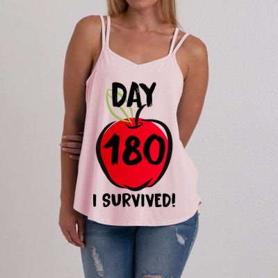 I Survived 180 Days Last Day Of School Women's Strappy Tank