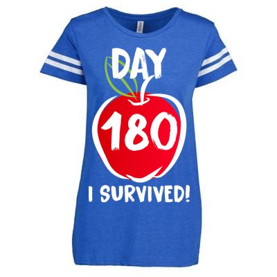 I Survived 180 Days Last Day Of School Enza Ladies Jersey Football T-Shirt