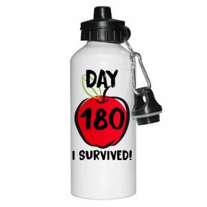 I Survived 180 Days Last Day Of School Aluminum Water Bottle