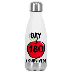 I Survived 180 Days Last Day Of School Stainless Steel Insulated Water Bottle